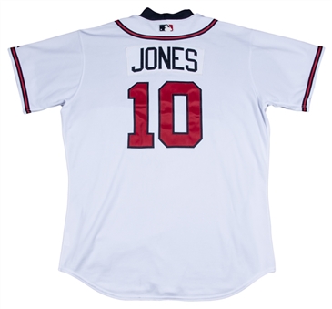 2005 Chipper Jones Game Used Atlanta Braves Home Jersey with Undershirt 